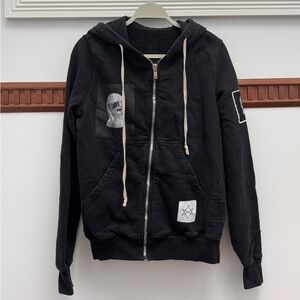 Rick Owens Drkshdw Black Jasons Patch Hoodie S